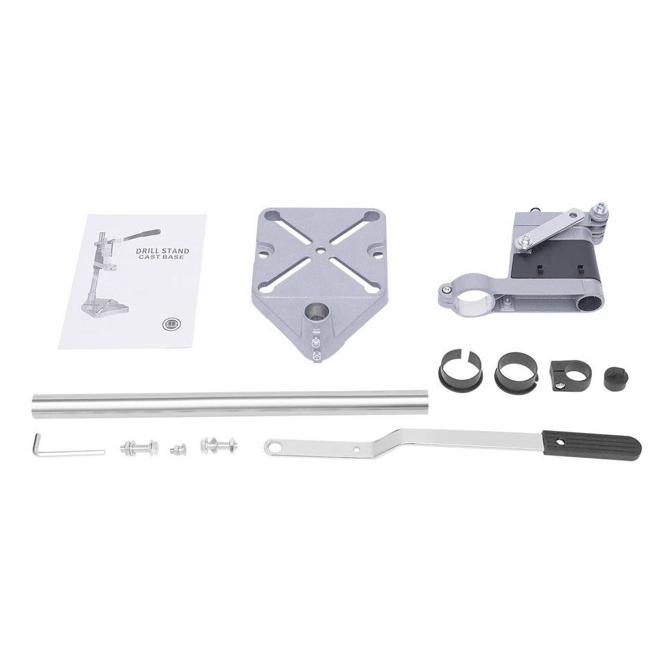 Adjustable Hand Drill Press Bench Stand DIY Workbench Pillar Clamp Drilling Tool - Image 3 of 4