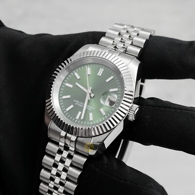 Custom Made 39mm Olive Green Dial DJ Dress Style Custom Mod Watch