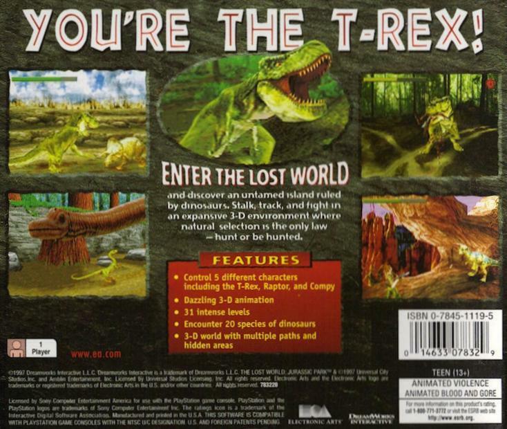 Jurassic Park Mania: Download The lost World Jurassic Park-Jogo de PS1