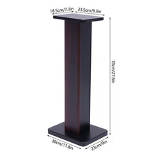28" 1Pair Bookshelf Speaker Stands Surround Sound Home Theater Black Walnut NEW