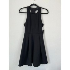 Lulu's women's small black fit and flare back cutout sleeveless dress cocktail