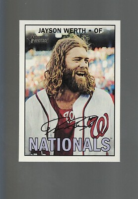 2016 Topps Heritage 518 JAYSON WERTH Nationals Action Image Variation D