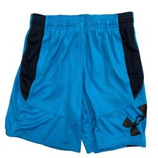 Under Armour Girls Youth Performance Shorts Size M Blue/Black 1363491-422