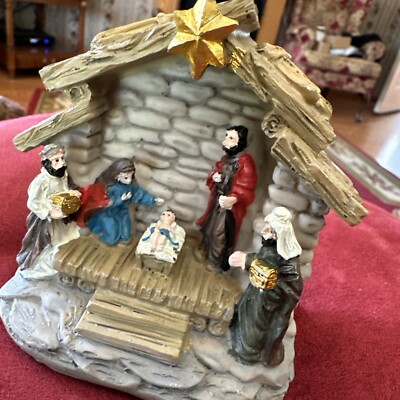 Classic And So Beautiful Nativity Scene Resin Figurine 