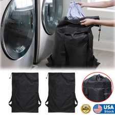 2pcs Laundry Tote Backpack Heavy Duty Laundry Storage Bag for Suitcase Foldable