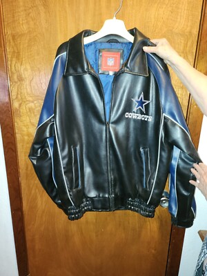 NFL Dallas Cowboys ジャケット　激レア‼︎ NFL Leather VINYL? Jacket Dallas Cowboys Vintage Football Med