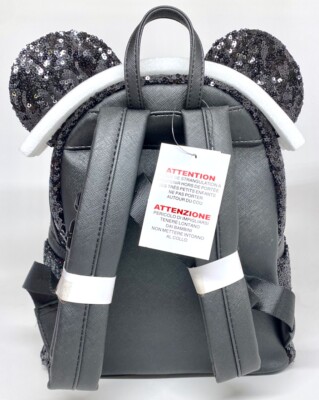 Disney Parks Loungefly Halloween Black Sequin Candy Corn Backpack