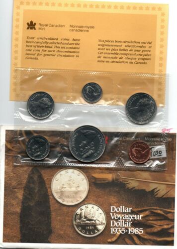 M32 CANADA 1985 UNCIRCULATED PROOF-LIKE SET COINS SEALED IN CELLO, - Picture 1 of 2