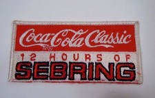 Vintage 12 Hrs.of Sebring Embroidered Iron-On Patch 4.25" Sebring Florida IMSA