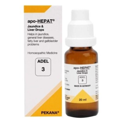 ADEL 3 Apo-Hepat Homeopathy Drops for Jaundice, Liver, Gallbladder Problems 20ml
