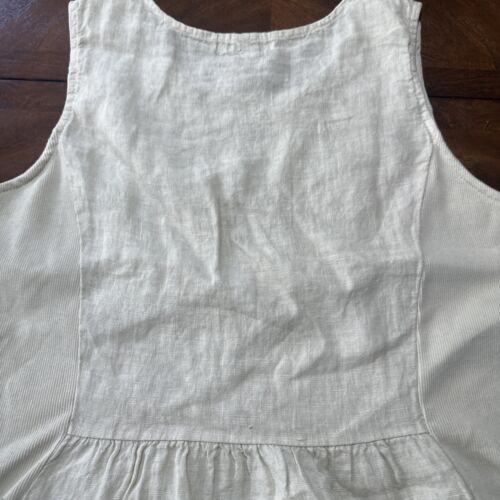 terzo millennio Linen Dress Floral Print Embroidered Size M - Picture 9 of 9