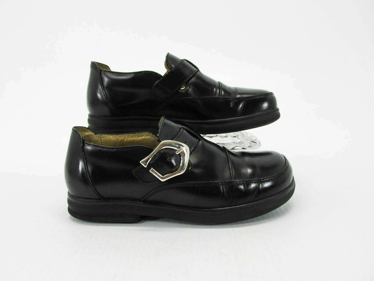 美品☆Birkenstock ブラック ローファー Birkenstock Footprints Women Shoe Sanibel Size 5.5M Black
