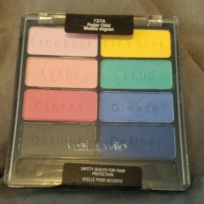 WET N WILD 8 COLOR PALETTE EYESHADOW POSTER CHILD BRIGHT COLORS 737A