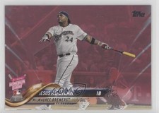 2018 Topps Update Home Run Derby Mother's Day Hot Pink 50/50 Jesus Aguilar 1h1