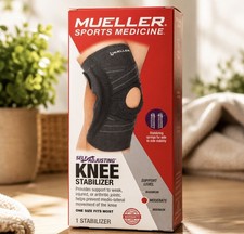 Mueller Self Adjusting Knee Stabilizer, Black, One Size Fits Most