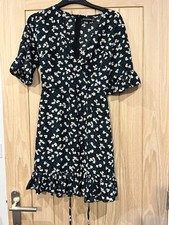PrettyLittleThing Ditsy Floral Corset Swing Mini Dress size 10
