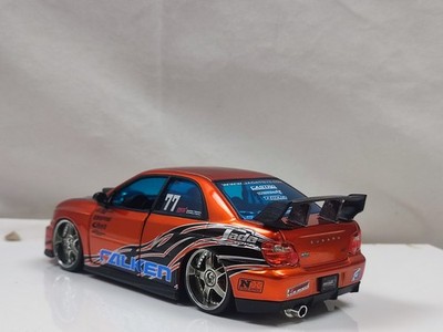 Jada 1/24 Subaru Impreza Sti Falken Orange JDM Sports Car | eBay