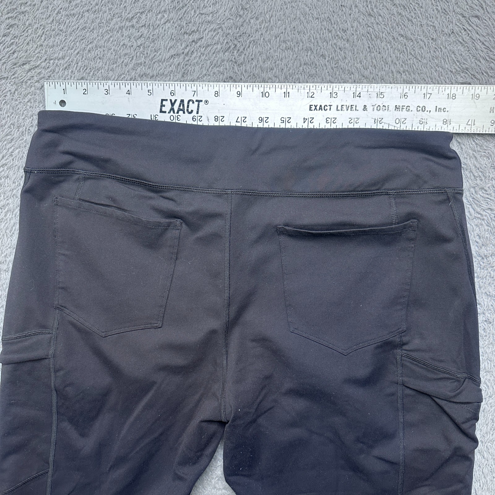 Duluth Trading Pants Womens XL x29 Black Namastash Slim Leg Lounge Cargo Stretch image 8