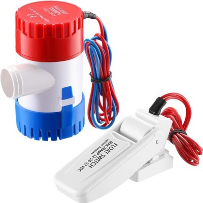 12-Volt 1100GPH Bilgentauchpumpe Boote Lenzpumpe Wasserpumpe + Schwimmerschalter