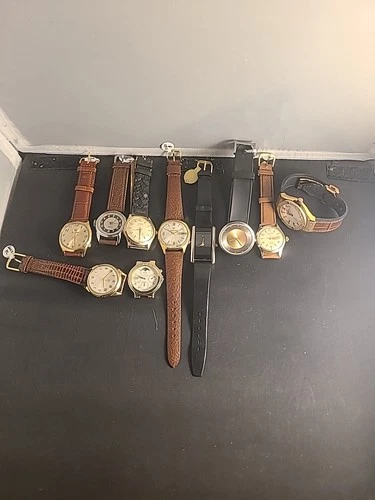 New ListingVintage 10 mens watches lot , Collector Watches Working