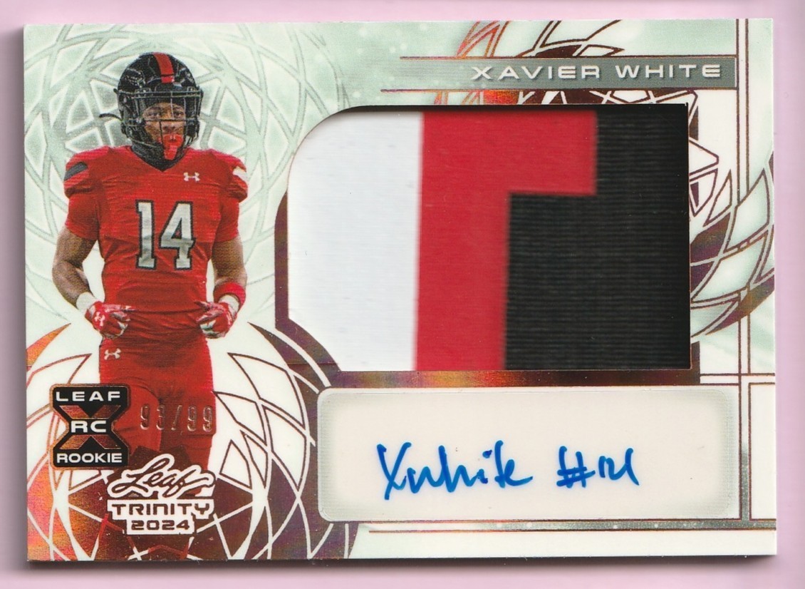 2024 Leaf Trinity XAVIER WHITE Patch Auto Autograph Bronze #d 93/99 ROOKIE *8A