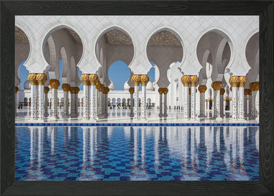 Gerahmtes Wandbild Poster Leinwanddruck Bild Scheich Zayed Moschee