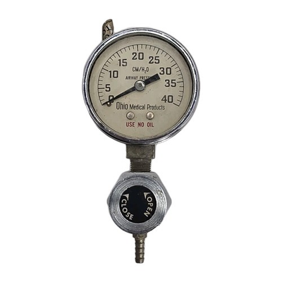 #ad Ohio Medical Airway Pressure Gauge 0–40 cmH2O Thumb Port Valve Vintage $24.99