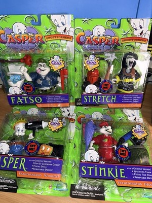 1997 Trendmasters Casper Ghostformers Complete Set Fatso Stinkie Stretch NOS VGC