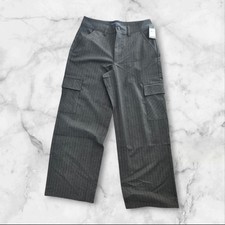 NWT Tommy Hilfiger Gray Cargo Pants Relaxed Fit Women Size L