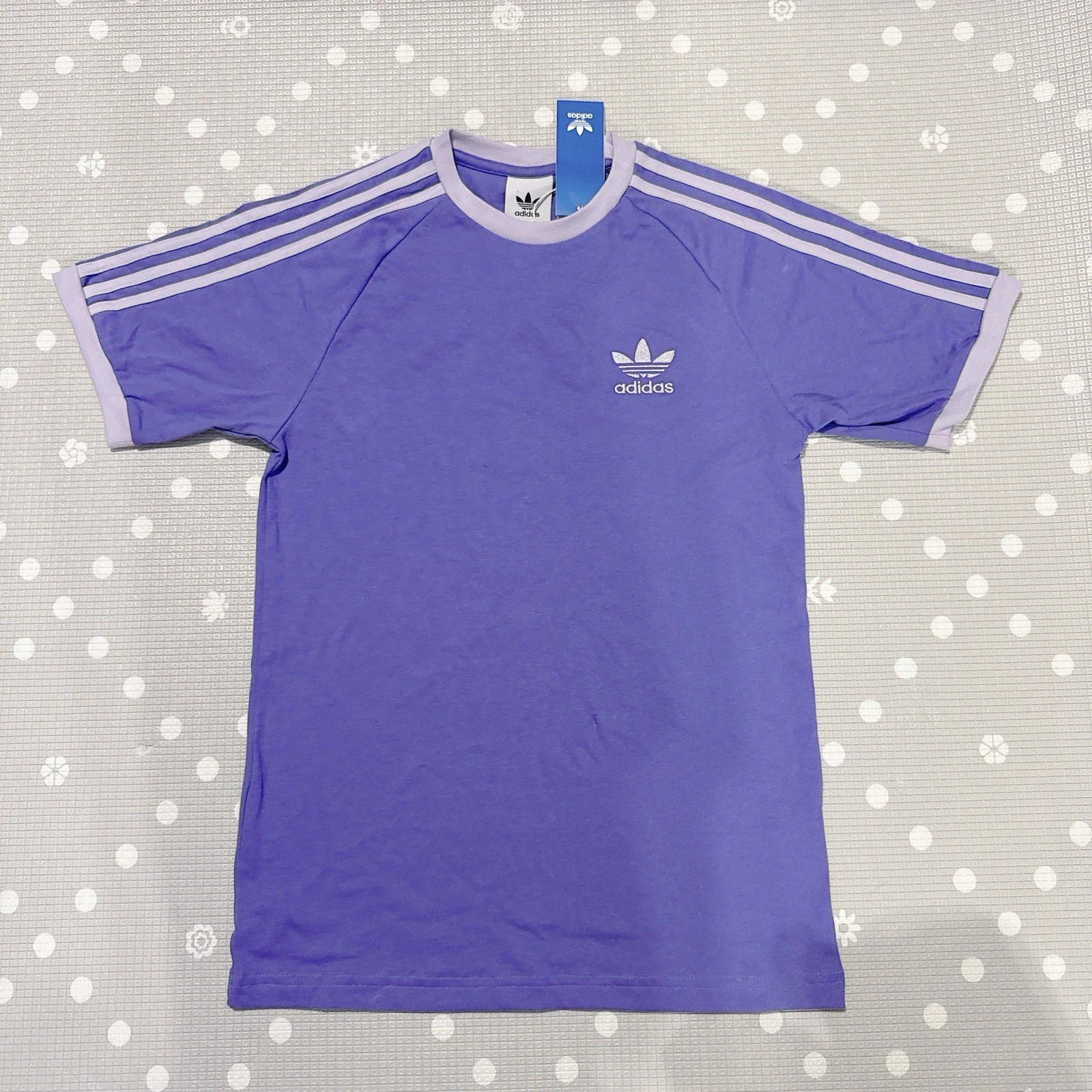 Adidas Originals 3 Stripes Tee Shirt -KA5059-cobalt Blue/ Purple -Men XL (B)