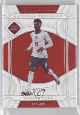 2022 Panini National Treasures Road to FIFA World Cup 60/99 Bukayo Saka #54 04ae