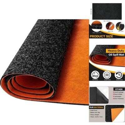 Garage Floor Oil Spill Mat 64''x32'' Heavy Duty Absorbent Car Drip Pad Leak Proof