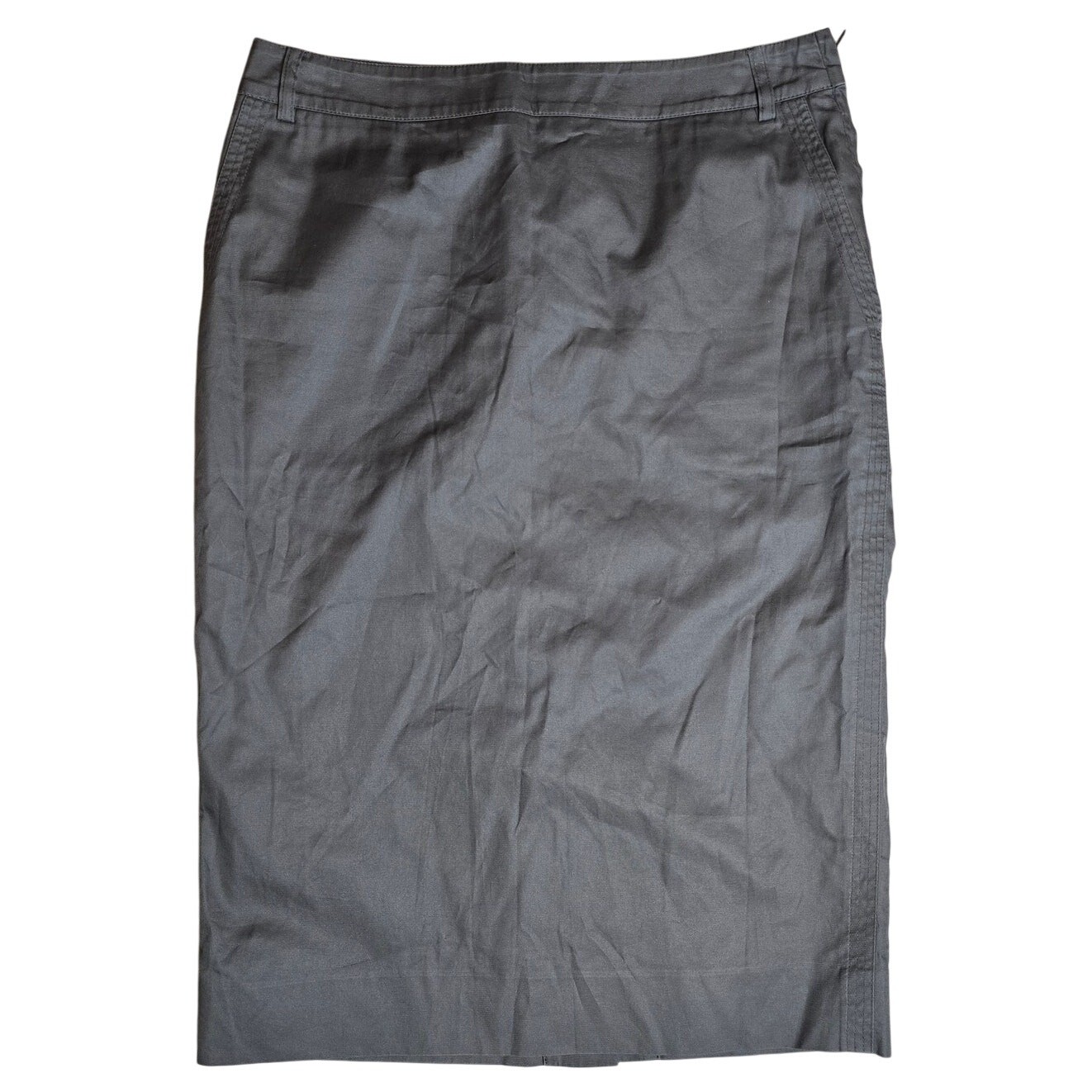 Gonna midi Yves Saint Laurent grigia cargo a matita taglia 10