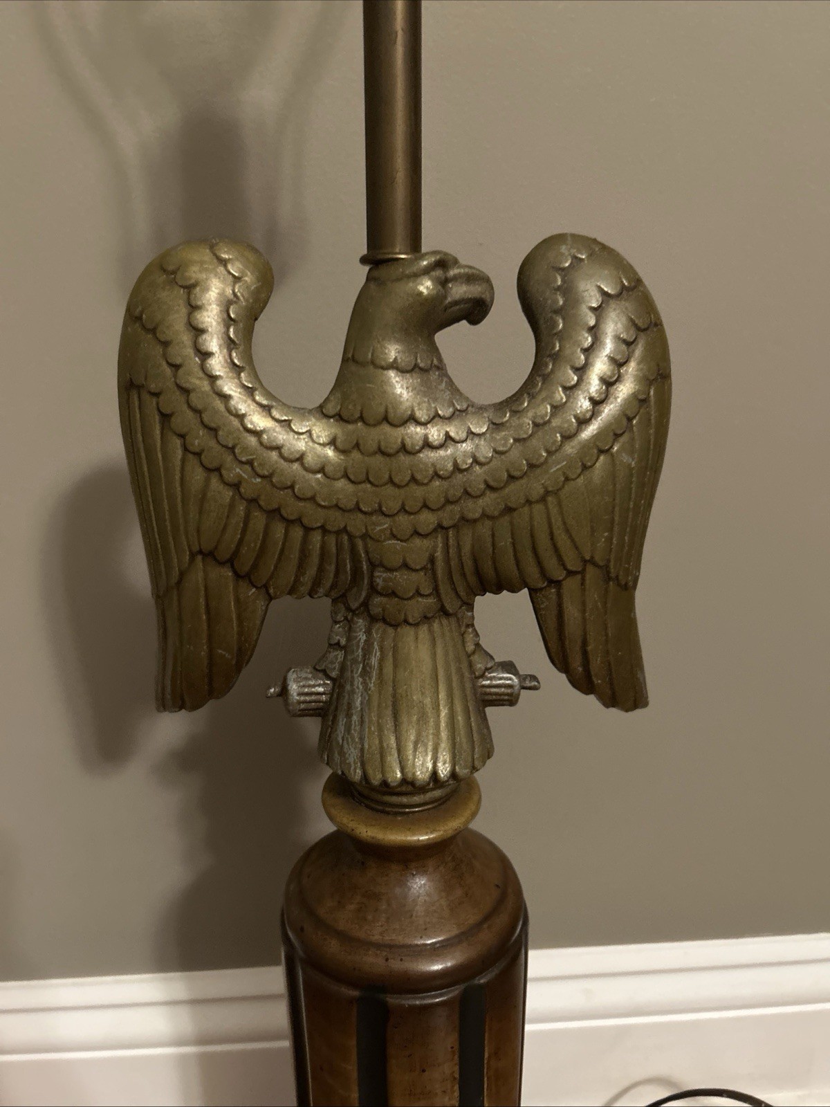 Vintage Brass American Eagle Lamp Tested And Working Circa 1950 | eBay