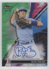 2021 Topps Finest Green Wave Refractor 49/99 Nick Solak #FA-NS Auto 2f9
