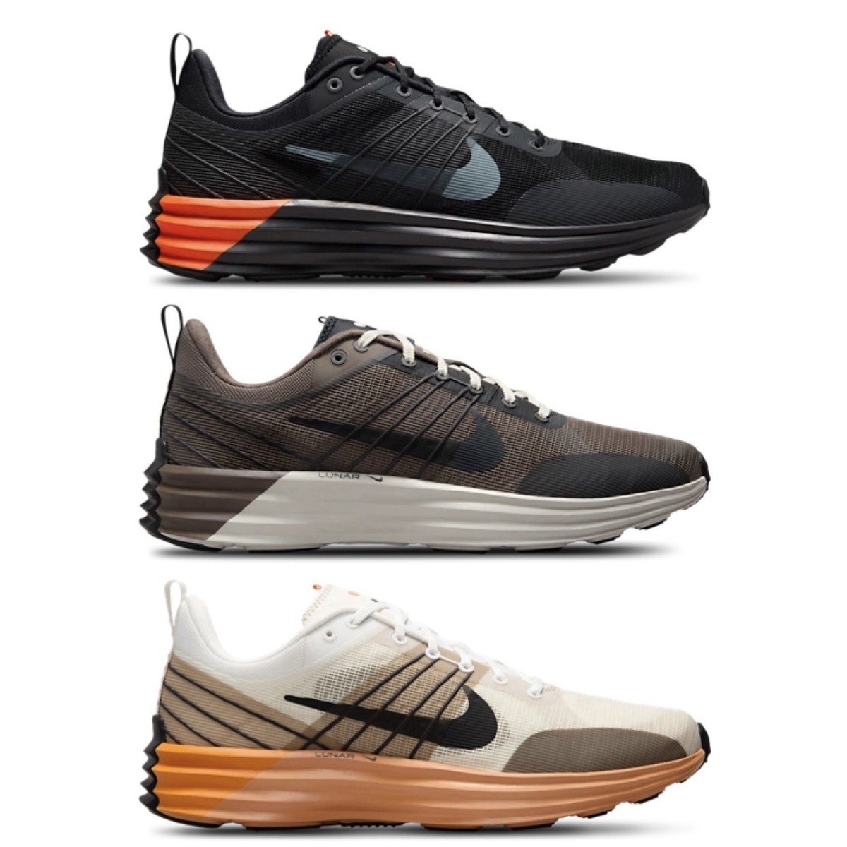 Nike Lunar Roam Orange Black/Brown Men display picture 1