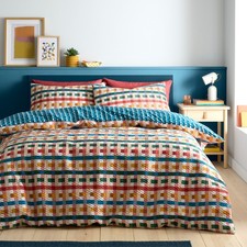 Image of Duvet Cover Bedding Set Rhett Geometric Pinsonic Reversible By Fusion Multi