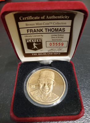 Highland Mint Frank Thomas Bronze Coin Limited Edition #03559/25K Jersey Number