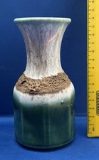 Fat Lava Green West German Pottery Vase by Dumler & Breiden