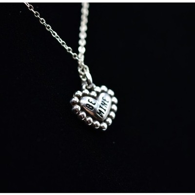 BRIGHTON Heart Pendant Necklace Love Be Mine Valentine Silver Retired Cute BinE