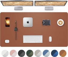 Large Leather Desk Mat - 48"x24" Office Desk Protector Non-Slip PU Leather Mo...