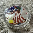 2001 Colorized American Eagle 1 Troy Oz. Silver Dollar - Capsulated