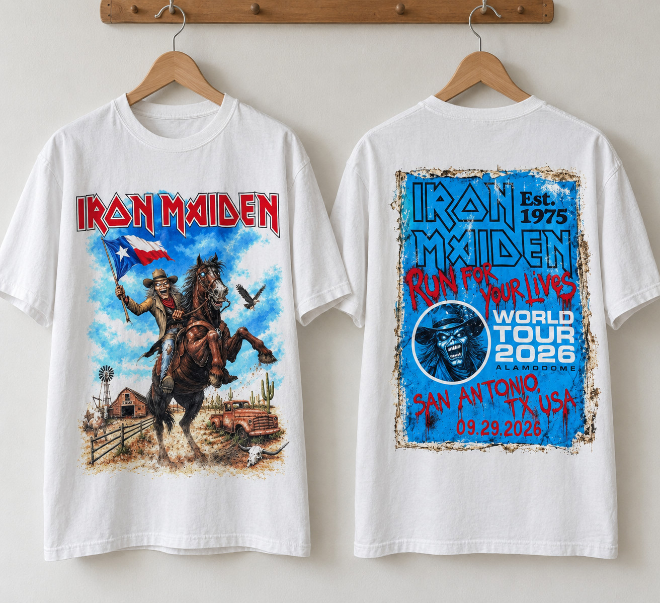 Iron Maiden San Antonio TX Event Tee 2026 Live At Alamodome  9/29