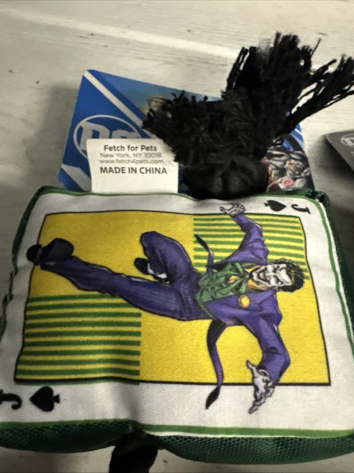 Lote de 2 Cuerdas de Peluche DC Comics Joker Harley Quinn S/M Juguetes para Perros Buscar Tirar NUEVO Foto 3 de 4