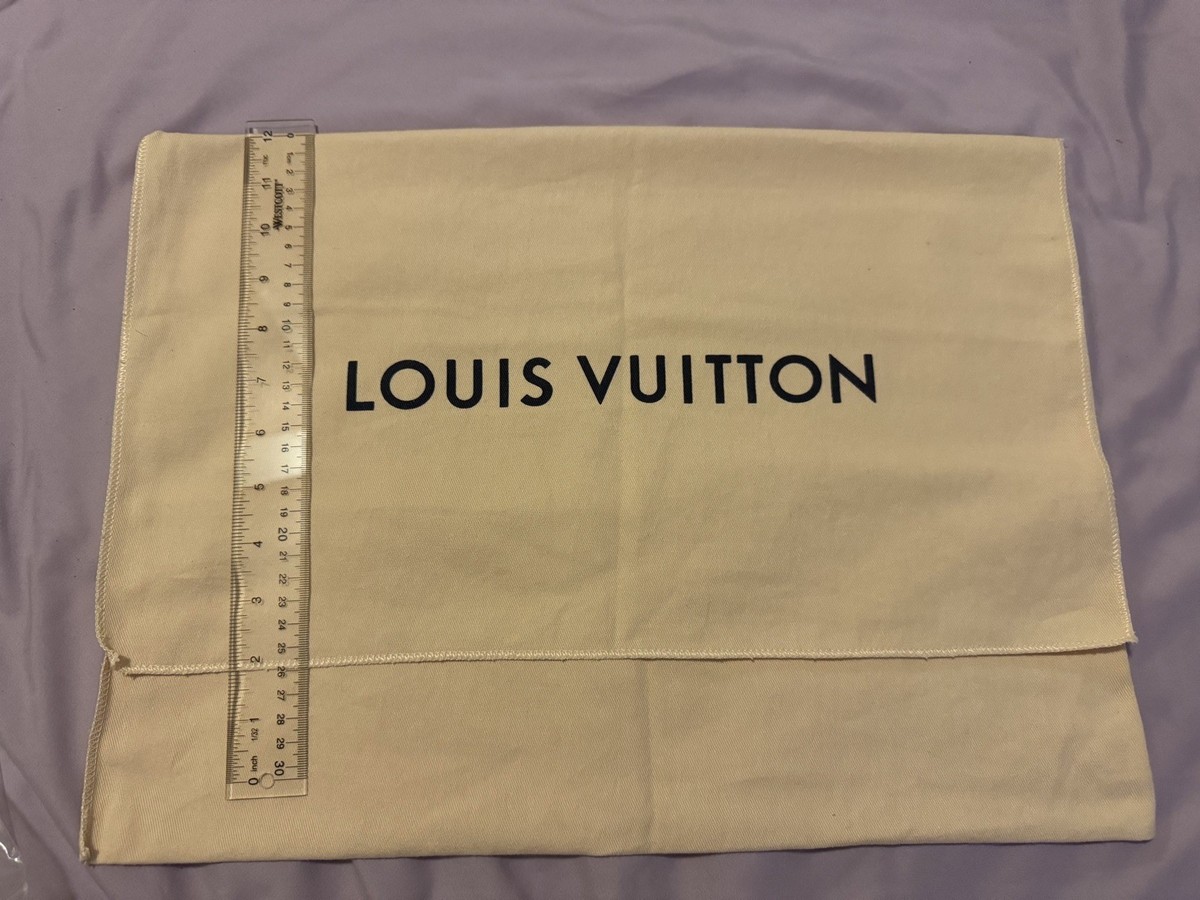 Louis Vuitton Black and Gray Protective Dust Bag with LV Logo A striking Louis Vuitton statement — classic Monogram canvas  main image 4