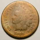 1868 Indian Head Cent Penny AG-G  "As Pictured  Cleaned Observe"