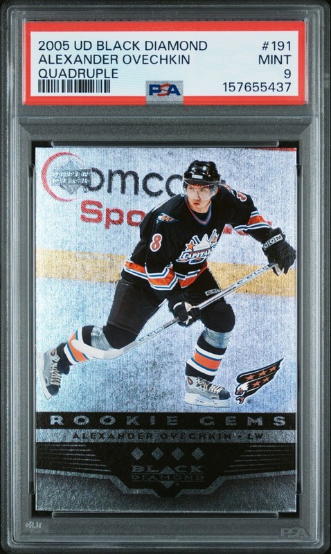 2005 Upper Deck Black Diamond Quadruple Alexander Ovechkin #191 PSA 9