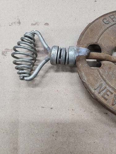 Griswold NOS AMERICAN Reversible 5" 1425X Hierro Fundido Estufa Tubo Amortiguador con Husillo - Imagen 3 de 7