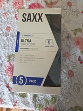 SAXX Underwear Co. Men's Boxer Brief Fly Ultra Super Soft 5-Pack Size M Open Box