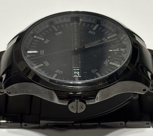 Armani Exchange AX7101 Wrist Watch 46mm for Men Black Watch Only New Battery - Picture 5 of 9